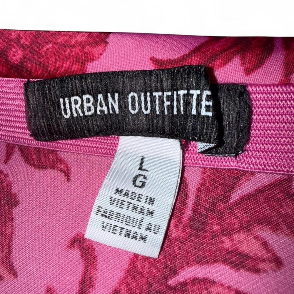 Urban outfitters silk satin pink floral maxi skirt boho coquette fairycore - Picture 6 of 7